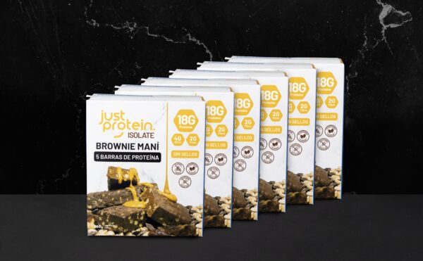 Pack 6 cajas barras de proteina brownie mani