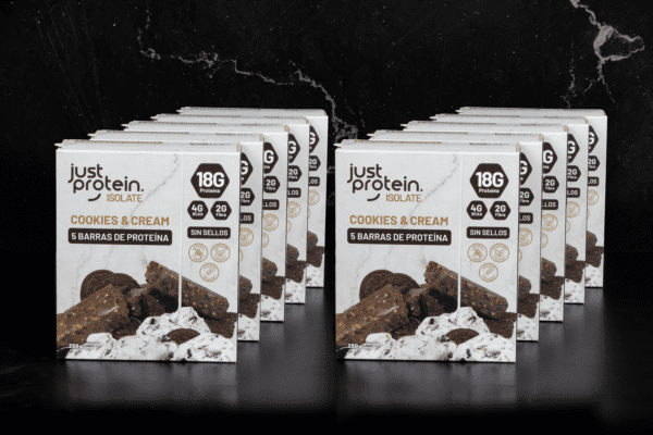 Pack 10 cajas barras de proteina Cookies & Cream